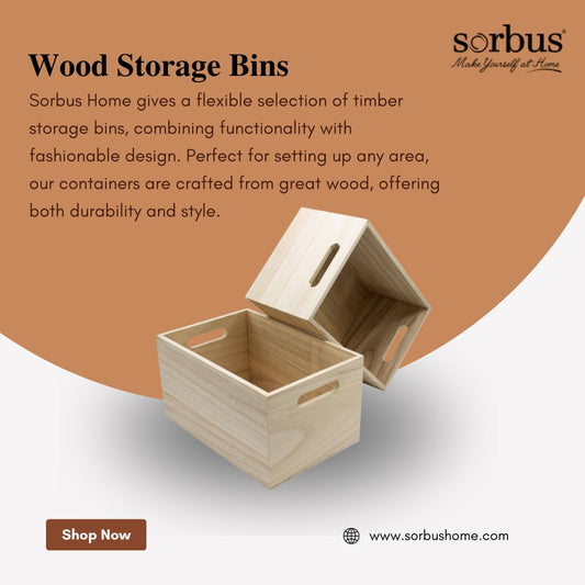 Enhance Organisation with Stylish Wood Storage Bins