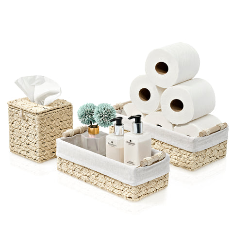 Woven Boho Decor Baskets (3 Pc) Woven Boho Decor Baskets (3 Pc)