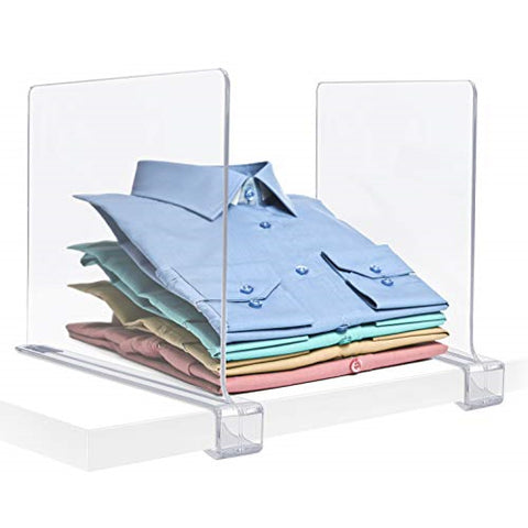 Clear Shelf Divider Set (Clip-On) Clear Shelf Divider Set (Clip-On)