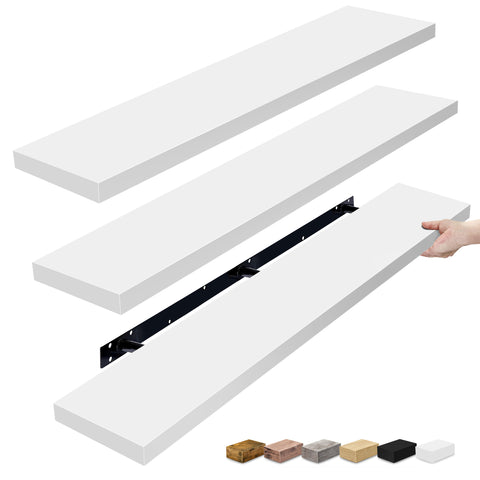 55-Inch Extra Long Floating Shelves (Set of 3) 55-Inch Extra Long Floating Shelves (Set of 3)