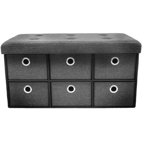 Collapsible Storage Bench Chest with Drawers Collapsible Storage Bench Chest with Drawers