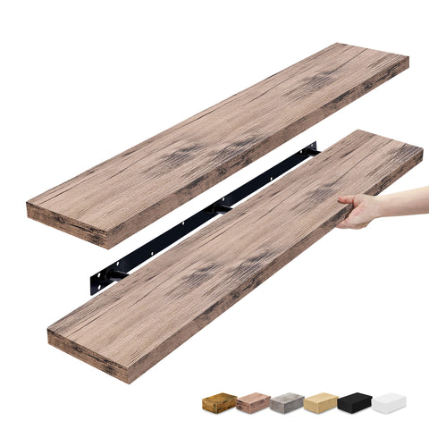 55-Inch Extra Long Floating Shelves (Set of 2) 55-Inch Extra Long Floating Shelves (Set of 2)