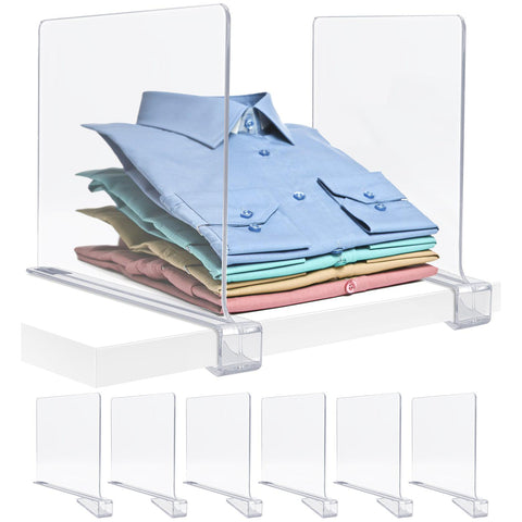 Clear Shelf Divider Set (Clip-On) Clear Shelf Divider Set (Clip-On)