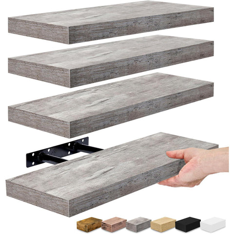 Wall Mounted Bookshelf (4 Pack) Wall Mounted Bookshelf (4 Pack)