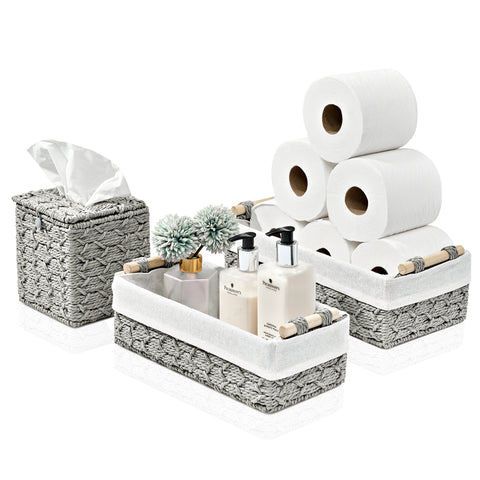 Woven Boho Decor Baskets (3 Pc) Woven Boho Decor Baskets (3 Pc)