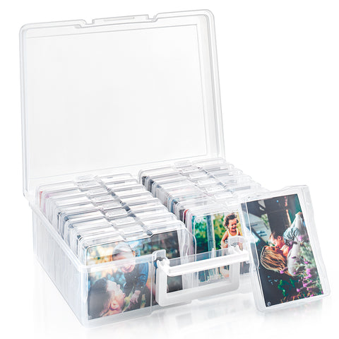 Clear Photograph Organizer Box with Cases Clear Photograph Organizer Box with Cases