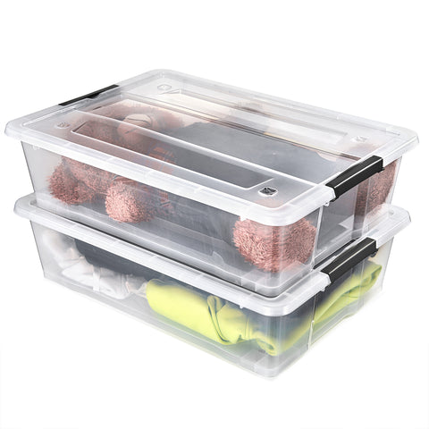 Underbed Bins with Lids (Set of 2) Underbed Bins with Lids (Set of 2)