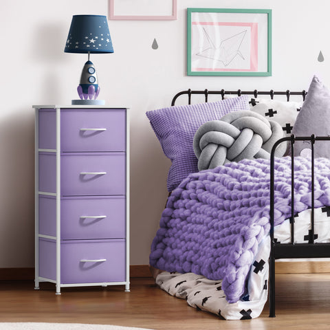 4 Drawer Vertical Short Nightstand 4 Drawer Vertical Short Nightstand