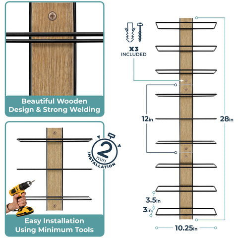 9 Bottle Wine Rack Wood Holder (Set of 3) 9 Bottle Wine Rack Wood Holder (Set of 3)