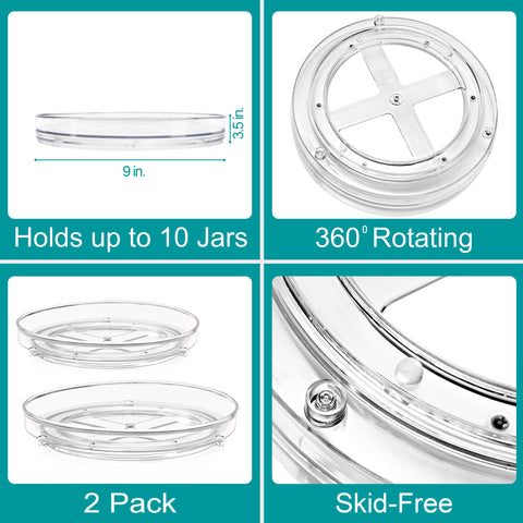 Lazy Susan Turntable Bins (2 Pack) Lazy Susan Turntable Bins (2 Pack)