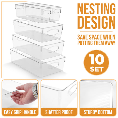 Plastic Clear Bins (10 pack) Plastic Clear Bins (10 pack)