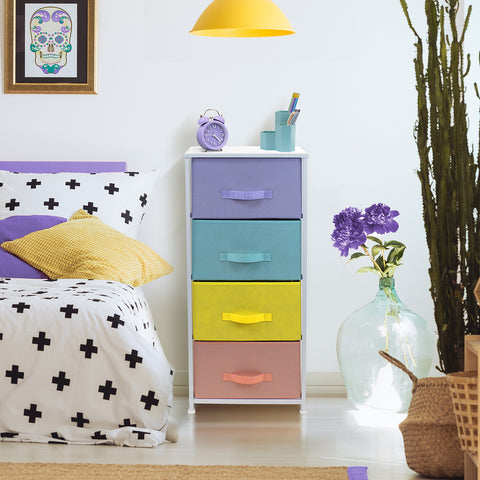 4 Drawer Vertical Short Nightstand 4 Drawer Vertical Short Nightstand