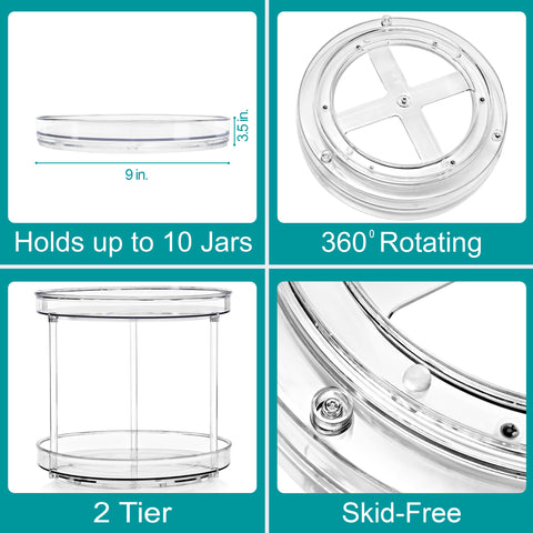 Lazy Susan Turntable Bins (2 Pack) Lazy Susan Turntable Bins (2 Pack)