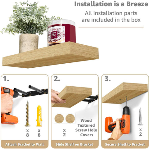 Wall Mounted Bookshelf (4 Pack) Wall Mounted Bookshelf (4 Pack)