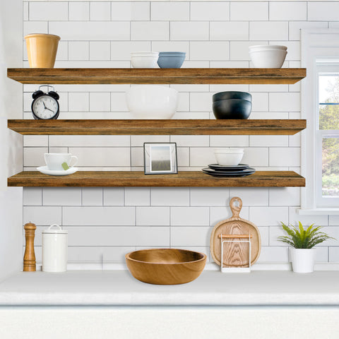 55-Inch Extra Long Floating Shelves (Set of 3) 55-Inch Extra Long Floating Shelves (Set of 3)