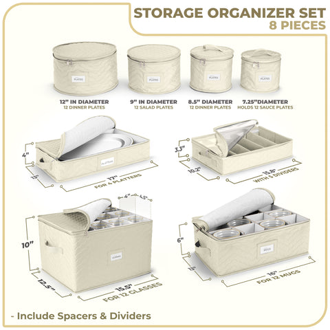 Dinnerware Quilted Storage Set (8 Pc) Dinnerware Quilted Storage Set (8 Pc)