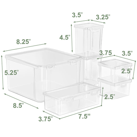 Variety Pack Hardware Storage Container Set (6 Pc) Variety Pack Hardware Storage Container Set (6 Pc)