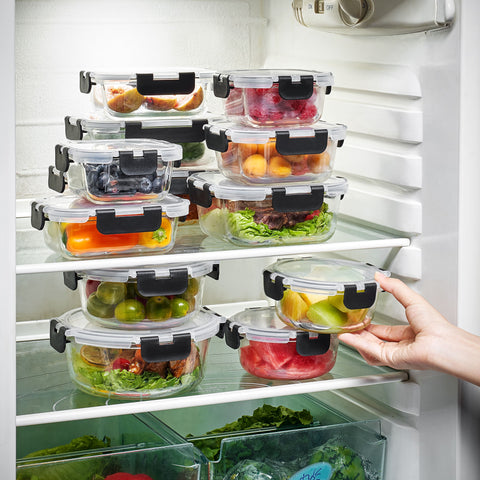 Glass Food Storage Airtight Containers with Lids (24 Pcs) Glass Food Storage Airtight Containers with Lids (24 Pcs)