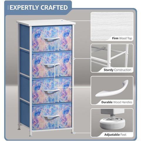 4 Drawer Vertical Short Nightstand 4 Drawer Vertical Short Nightstand