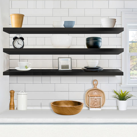 55-Inch Extra Long Floating Shelves (Set of 3) 55-Inch Extra Long Floating Shelves (Set of 3)