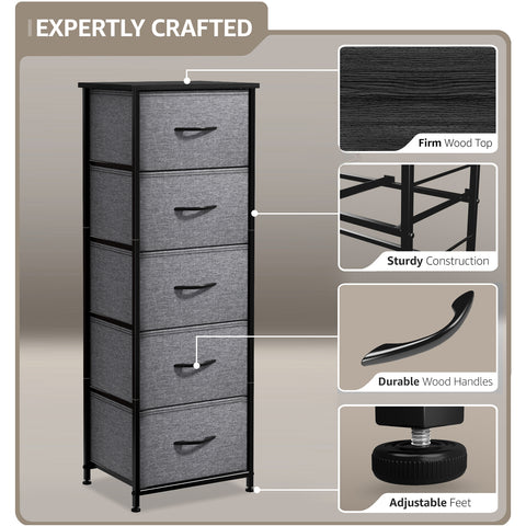 5 Drawer Tower Nightstand 5 Drawer Tower Nightstand