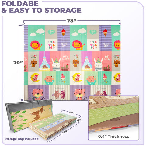 78" Safari Party Kids Foam Mat 78" Safari Party Kids Foam Mat