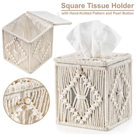Macrame Boho Decor Baskets (3 Pc) Macrame Boho Decor Baskets (3 Pc)