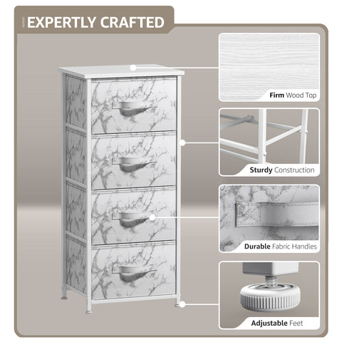 4 Drawer Vertical Short Nightstand 4 Drawer Vertical Short Nightstand