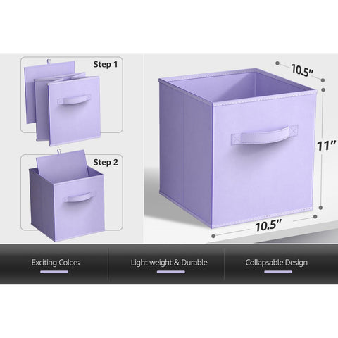 11" Cube Storage Bins (6 Pack Pastels) 11" Cube Storage Bins (6 Pack Pastels)