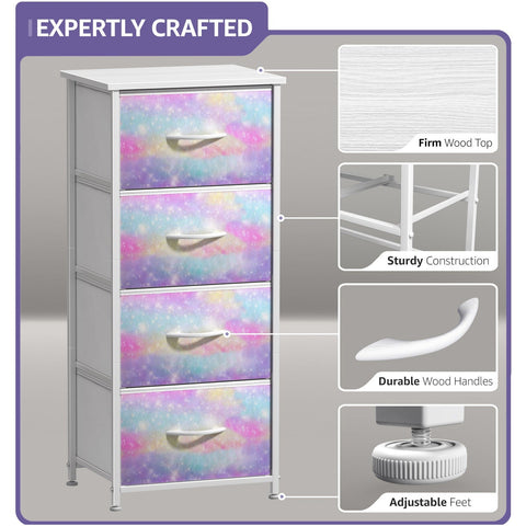 4 Drawer Vertical Short Nightstand 4 Drawer Vertical Short Nightstand