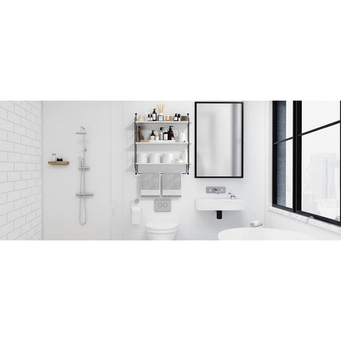 Floating Bathroom Shelf with Metal Brackets (3 Tier) Floating Bathroom Shelf with Metal Brackets (3 Tier)