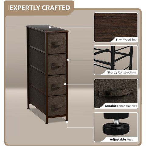 4 Drawer Narrow Storage Tower 4 Drawer Narrow Storage Tower