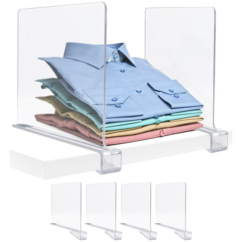 Clear Shelf Divider Set (Clip-On) Clear Shelf Divider Set (Clip-On)