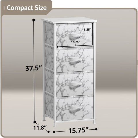 4 Drawer Vertical Short Nightstand 4 Drawer Vertical Short Nightstand