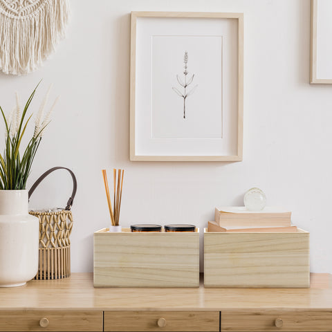 Wooden Box Organizers (2 Pack Large) Wooden Box Organizers (2 Pack Large)