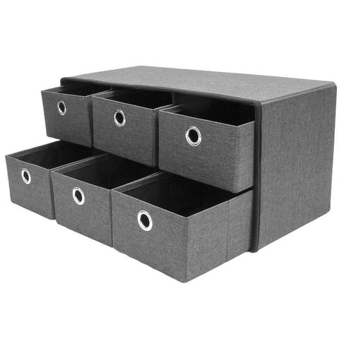 Collapsible Storage Bench Chest with Drawers Collapsible Storage Bench Chest with Drawers