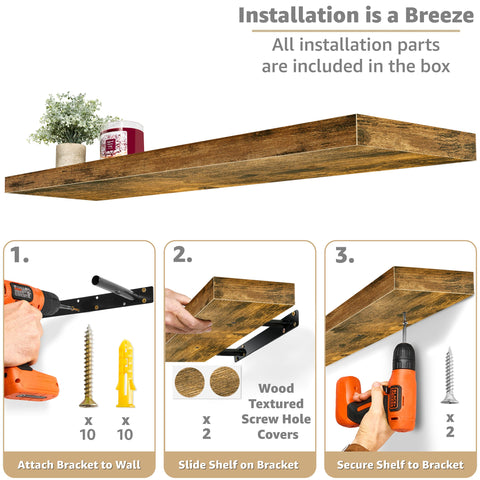 Long Floating Shelves (2 Pack) Long Floating Shelves (2 Pack)