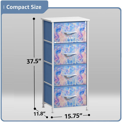 4 Drawer Vertical Short Nightstand 4 Drawer Vertical Short Nightstand