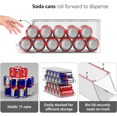12 Skinny Soda Can Organizer (Set of 2) 12 Skinny Soda Can Organizer (Set of 2)