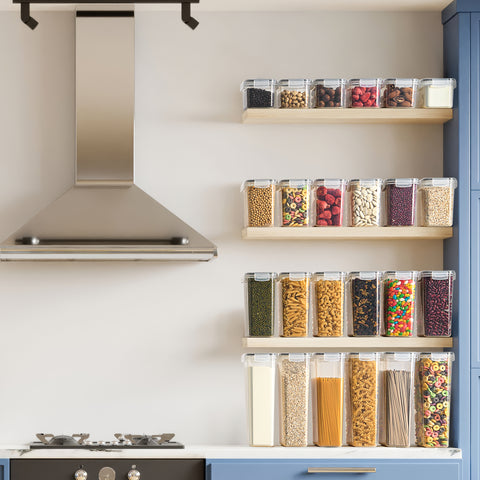 Food Dispenser Plastic Storage Airtight Containers (24 Pack) Food Dispenser Plastic Storage Airtight Containers (24 Pack)