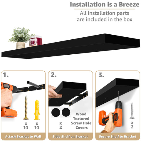 Long Floating Shelves (2 Pack) Long Floating Shelves (2 Pack)