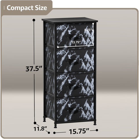 4 Drawer Vertical Short Nightstand 4 Drawer Vertical Short Nightstand
