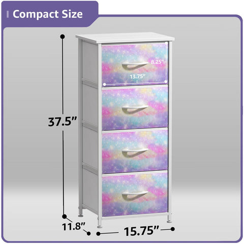 4 Drawer Vertical Short Nightstand 4 Drawer Vertical Short Nightstand