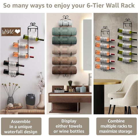 Wall Mounted Towel Rack (6 Tier) Wall Mounted Towel Rack (6 Tier)