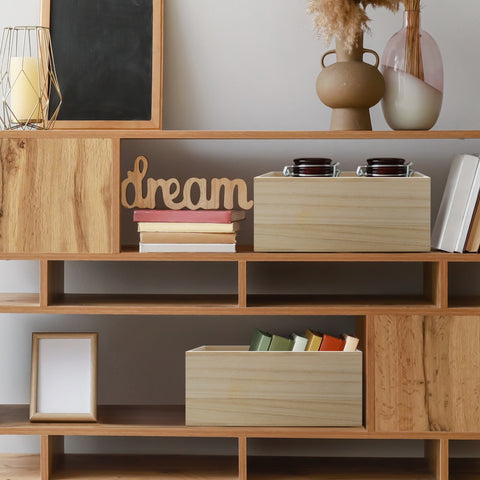 Wooden Box Organizers (2 Pack Large) Wooden Box Organizers (2 Pack Large)