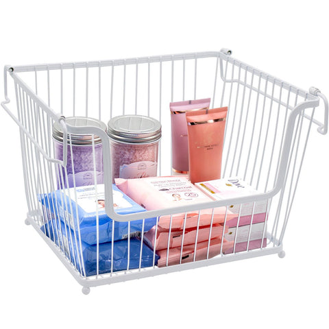 Iron storage basket with handle (Set of 2) Iron storage basket with handle (Set of 2)
