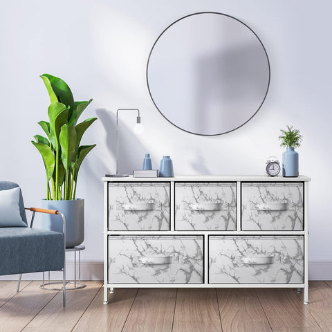 5 Drawer Wide Short Dresser 5 Drawer Wide Short Dresser