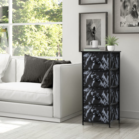 4 Drawer Vertical Short Nightstand 4 Drawer Vertical Short Nightstand