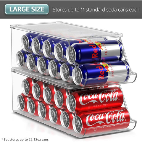 12 Skinny Soda Can Organizer (Set of 2) 12 Skinny Soda Can Organizer (Set of 2)
