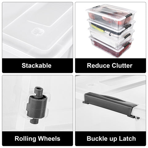 Underbed Bins with Lids (Set of 2) Underbed Bins with Lids (Set of 2)